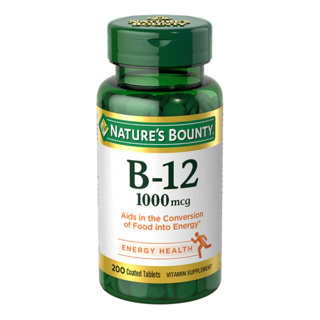 * Nature's Bounty Vitamin B-12 1000mcg Tablets, 200's