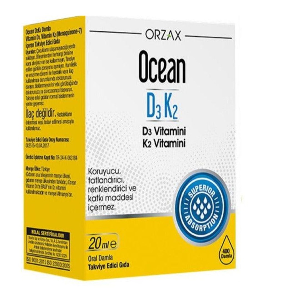 * Ocean Vitamin D3 - K2 Drops, 20ml