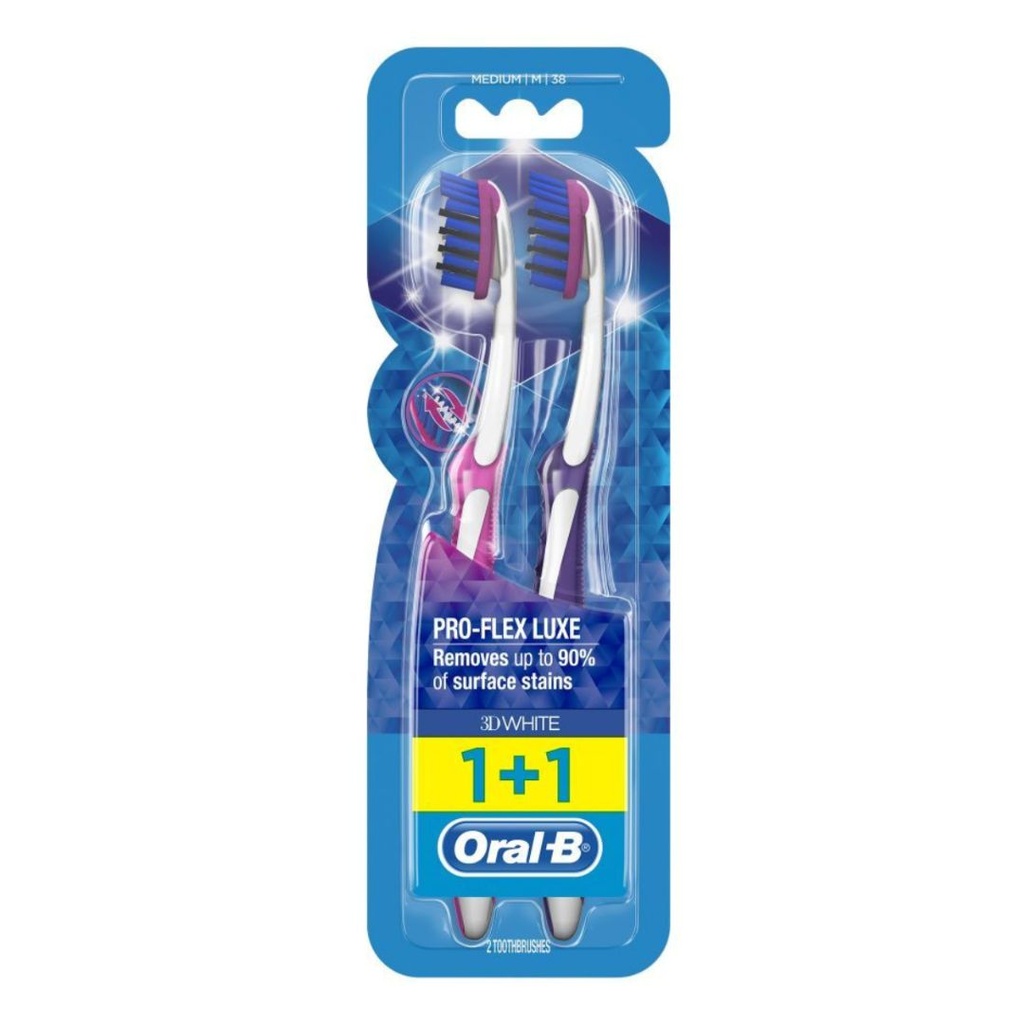 * Oral-B Pro-flex Luxe 3D White Medium Toothbrush 