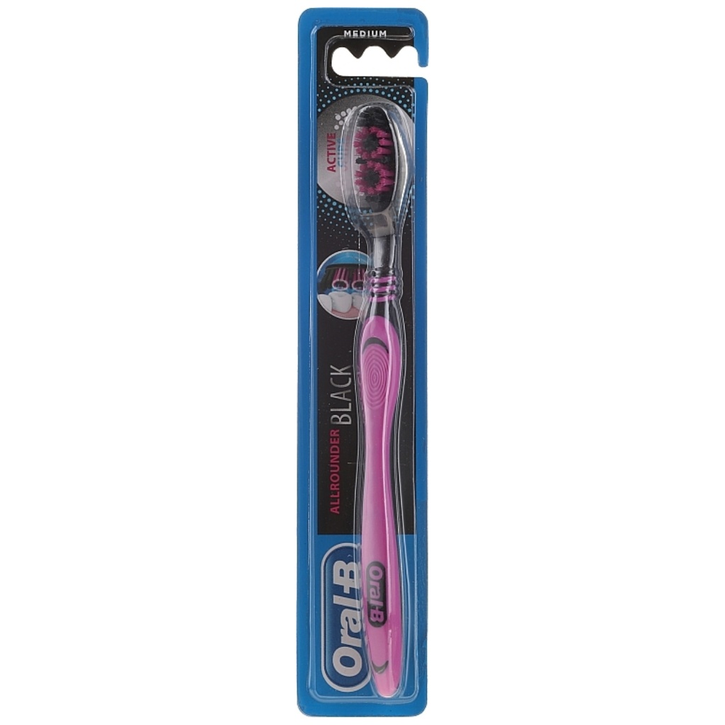 * Oral B All Around Clean Black Medium Toothbrush 