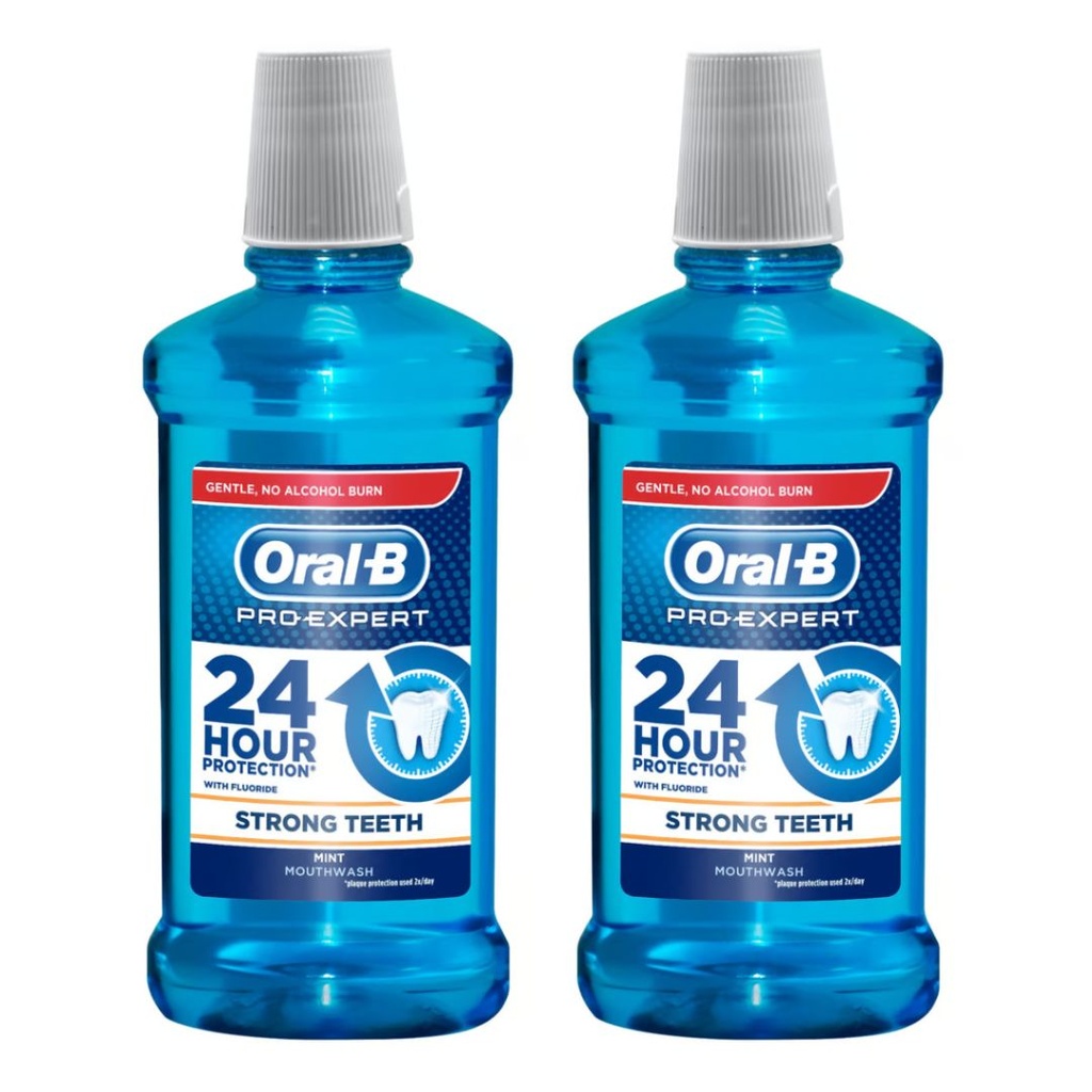 * Oral-B Pro Expert Strong Teeth Mint Rinse, 500ml - OFFER (1+1 Free)