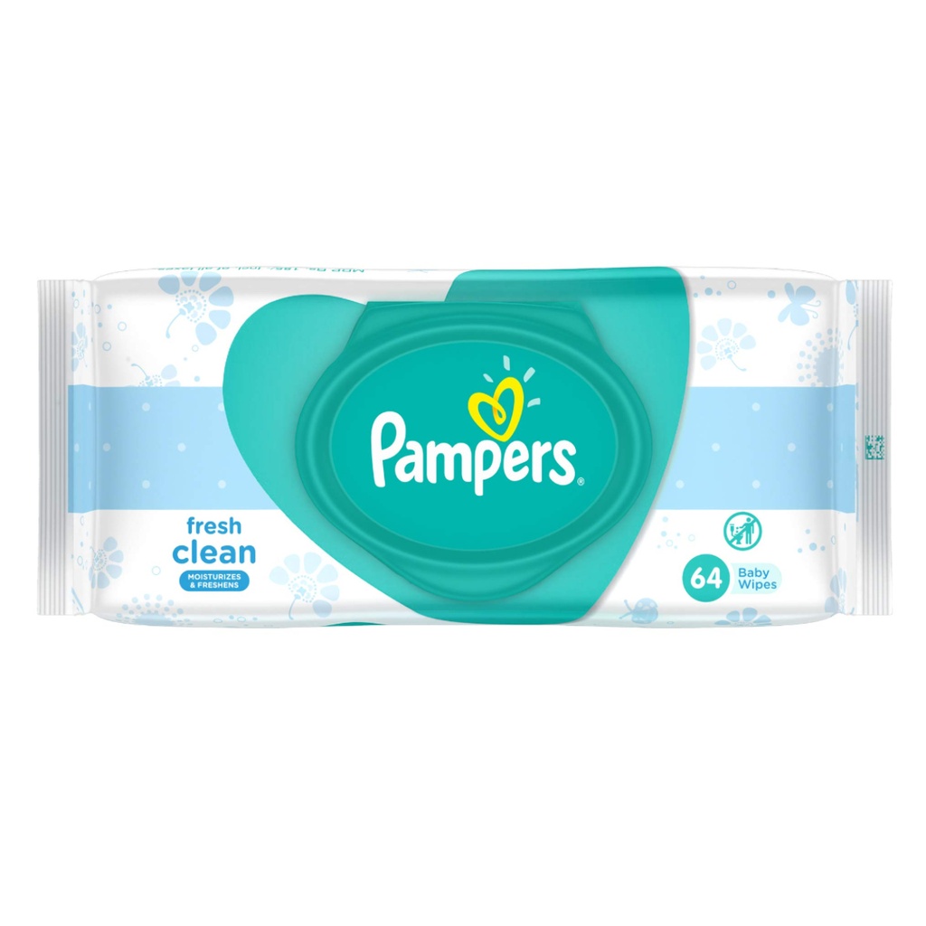 * Pampers Fresh Clean Wipes, 64's