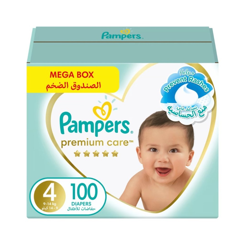 * Pampers Premium Care Mega Box Size 4, 100's
