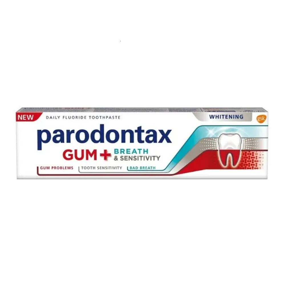 * Parodontax Toothpaste Gum Breath & Sensitivity Whitening, 75ml