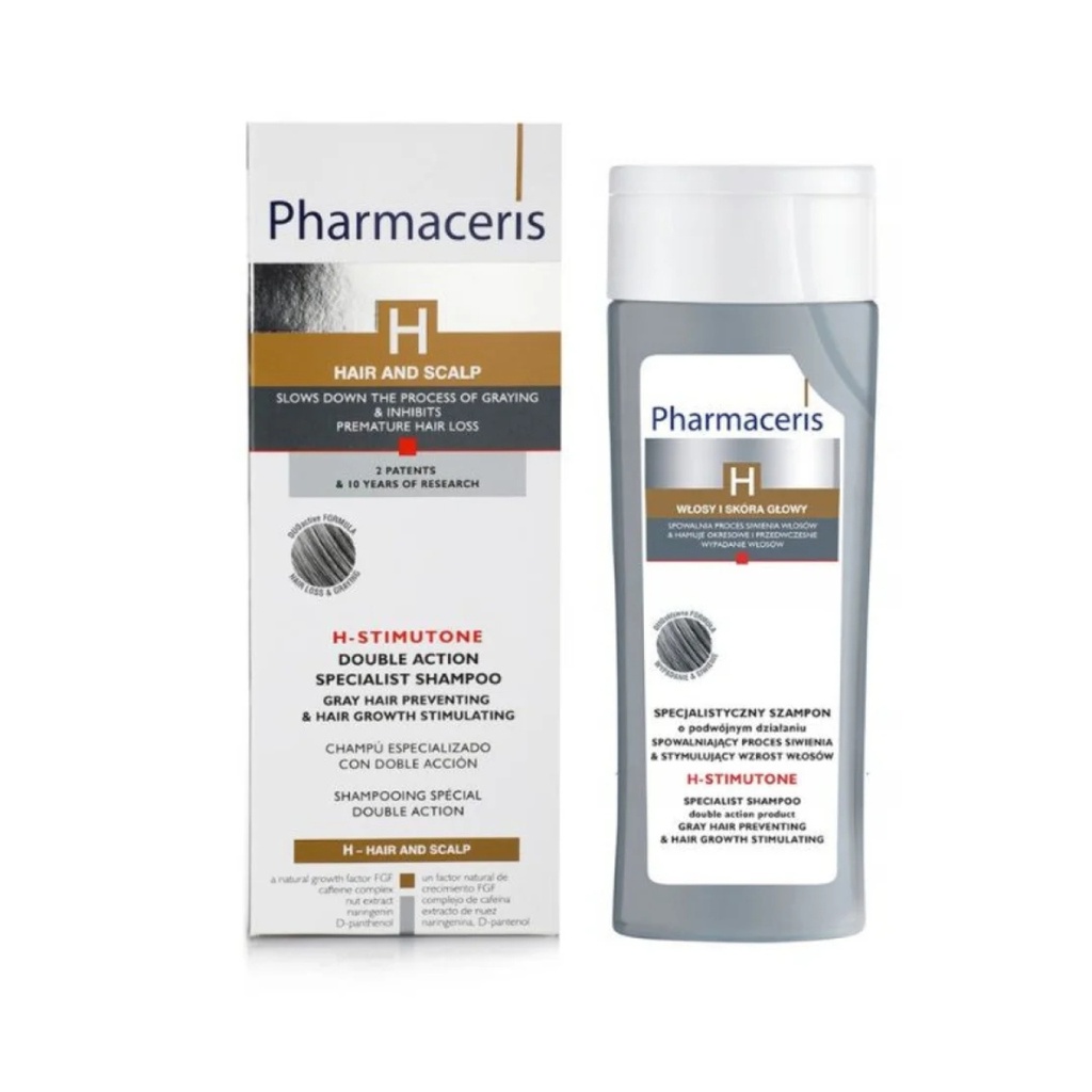 * Pharmaceris H Double Action Gray Hair Preventing & Hair Growth Stimulating Shampoo, 250ml 