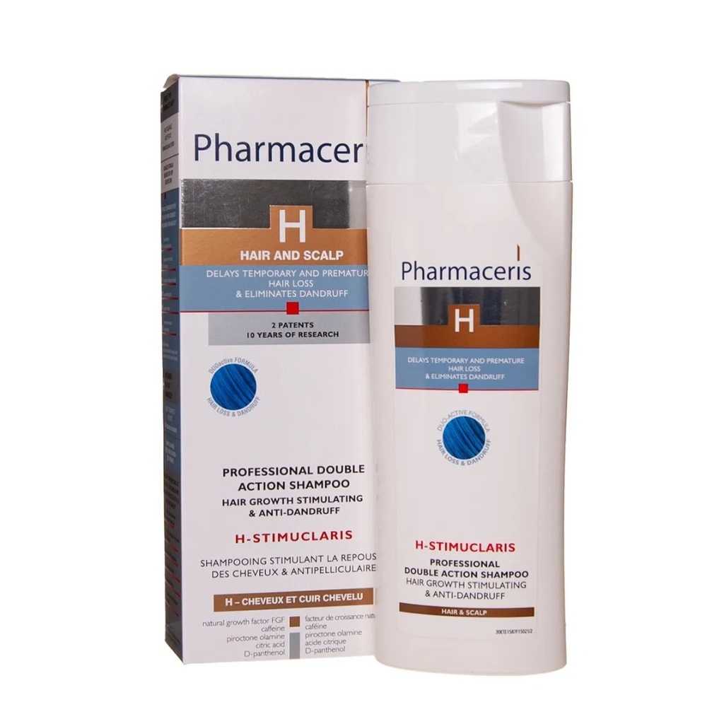 * Pharmaceris-H Double Action Hair Growth Stimulating & Anti-Dandruff Shampoo, 250ml 