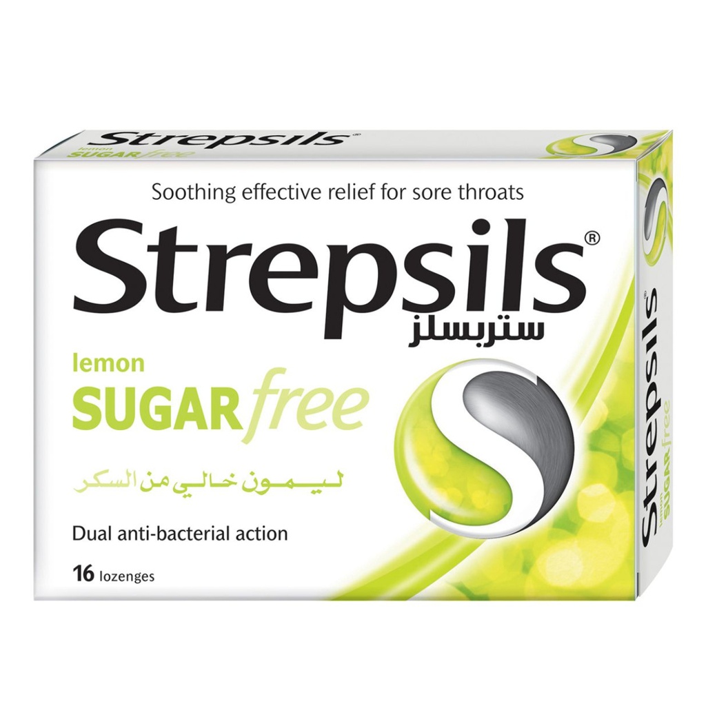 * Strepsils Lemon Sugar Free Lozenges, 16's