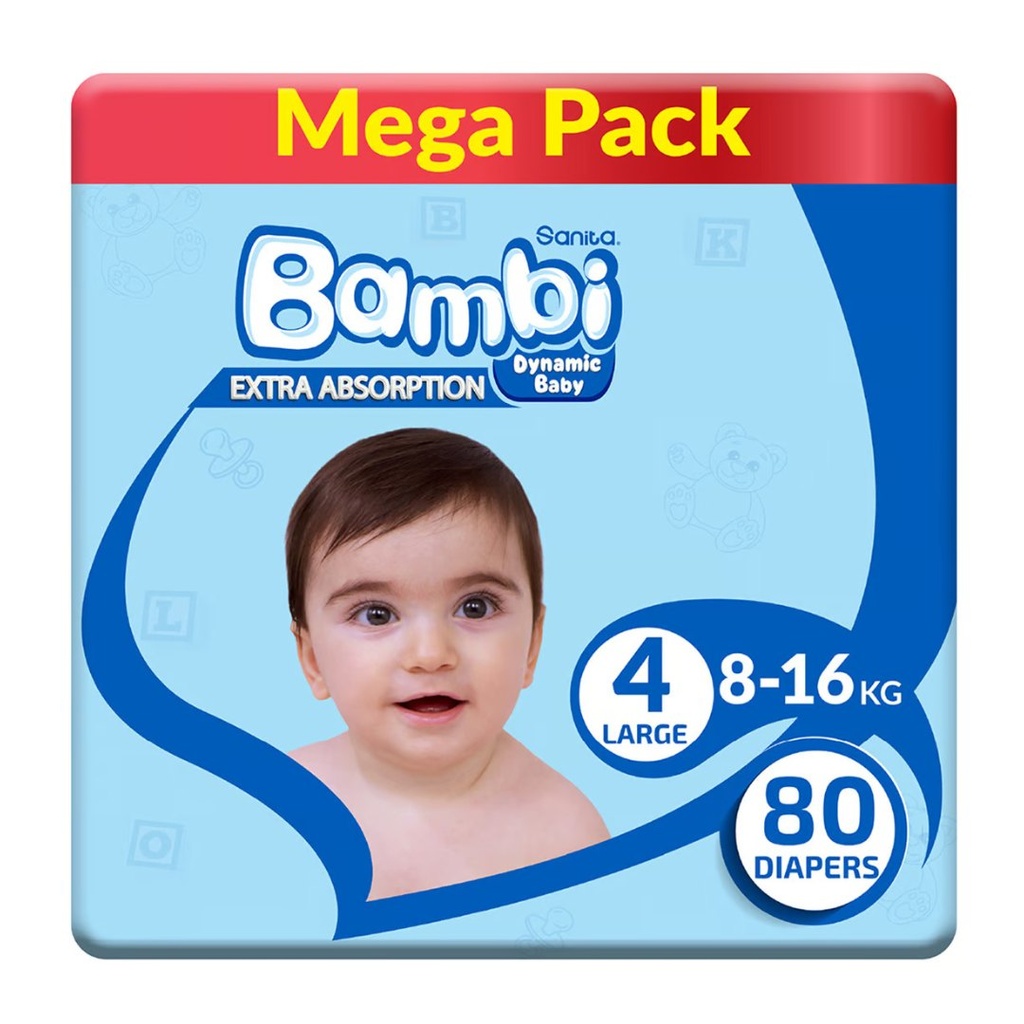 * Sanita Bambi Size 4 (L), 80's - (Old Pack)