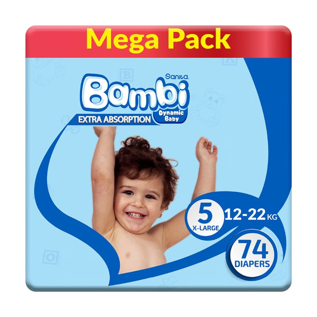 * Sanita Bambi Size 5 (XL), 74's - (Old Pack)