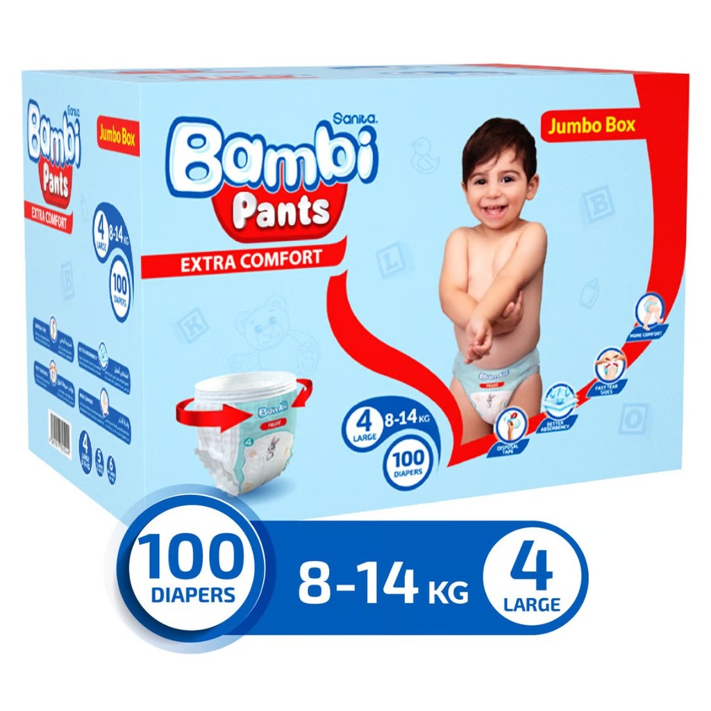 * Sanita Bambi Pants Size 4 (L), 100's