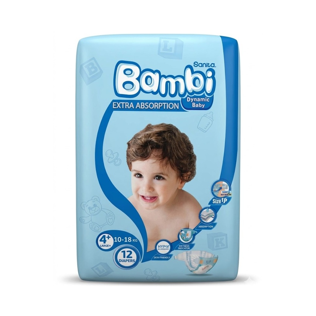* Sanita Bambi Size 4+ (L+), 12's - (Old Pack)
