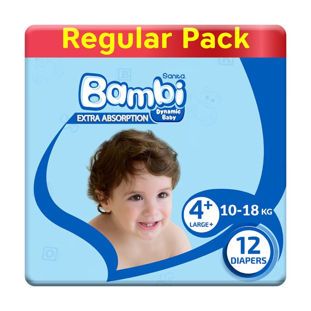 * Sanita Bambi Size 4+ (L+), 12's
