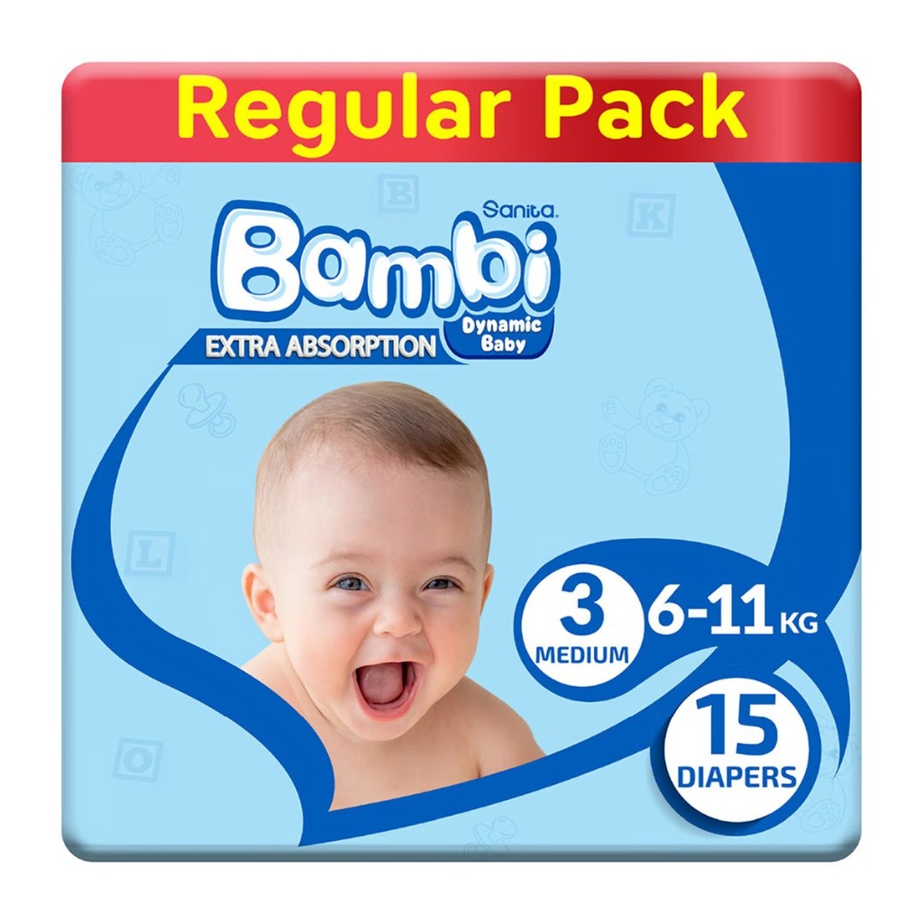 * Sanita Bambi Size 3 (M), 15's