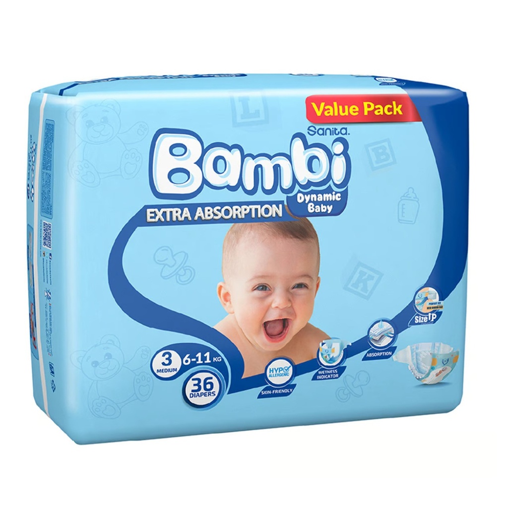 * Sanita Bambi Size 3 (M), 36's