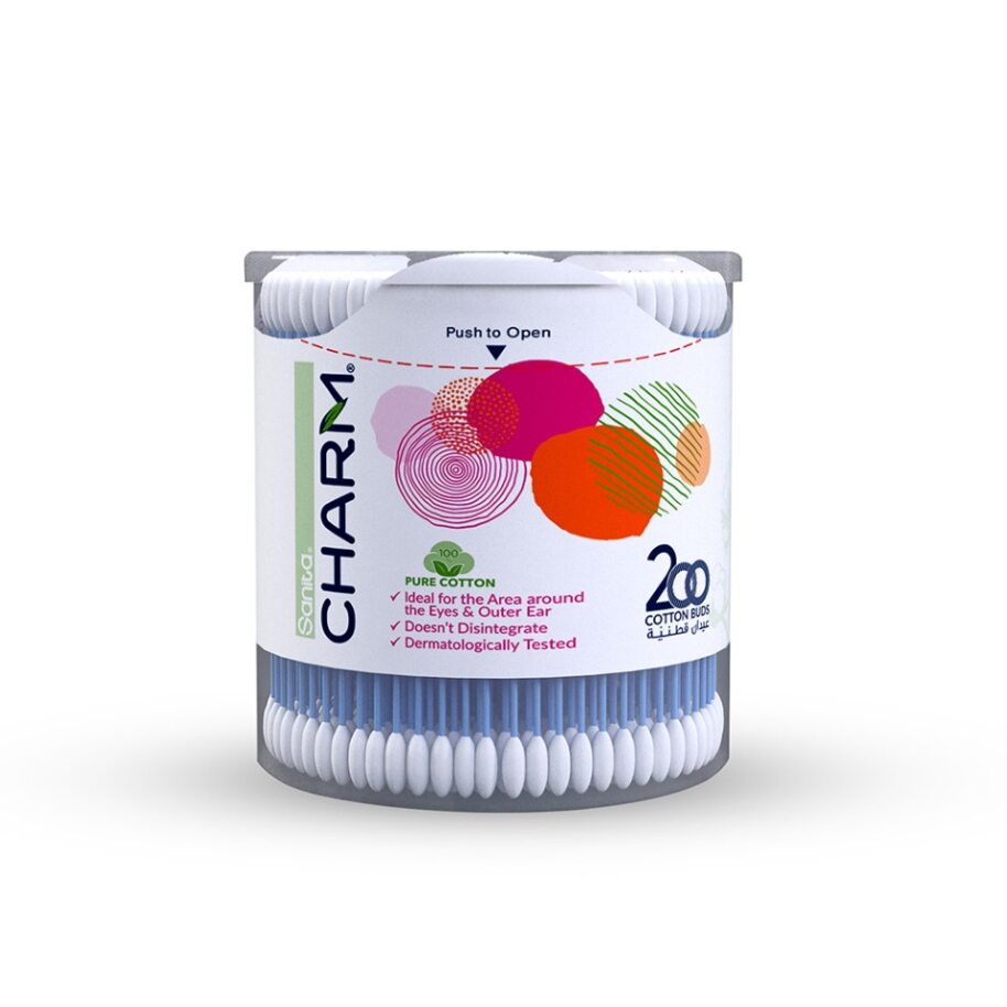 * Sanita Charm 100% Pure Cotton Round Buds, 200's
