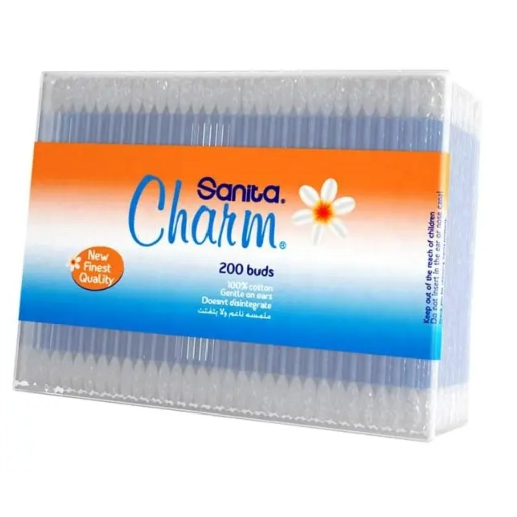 سانيتا تشارم أعواد قطنية، 200 قطعة
