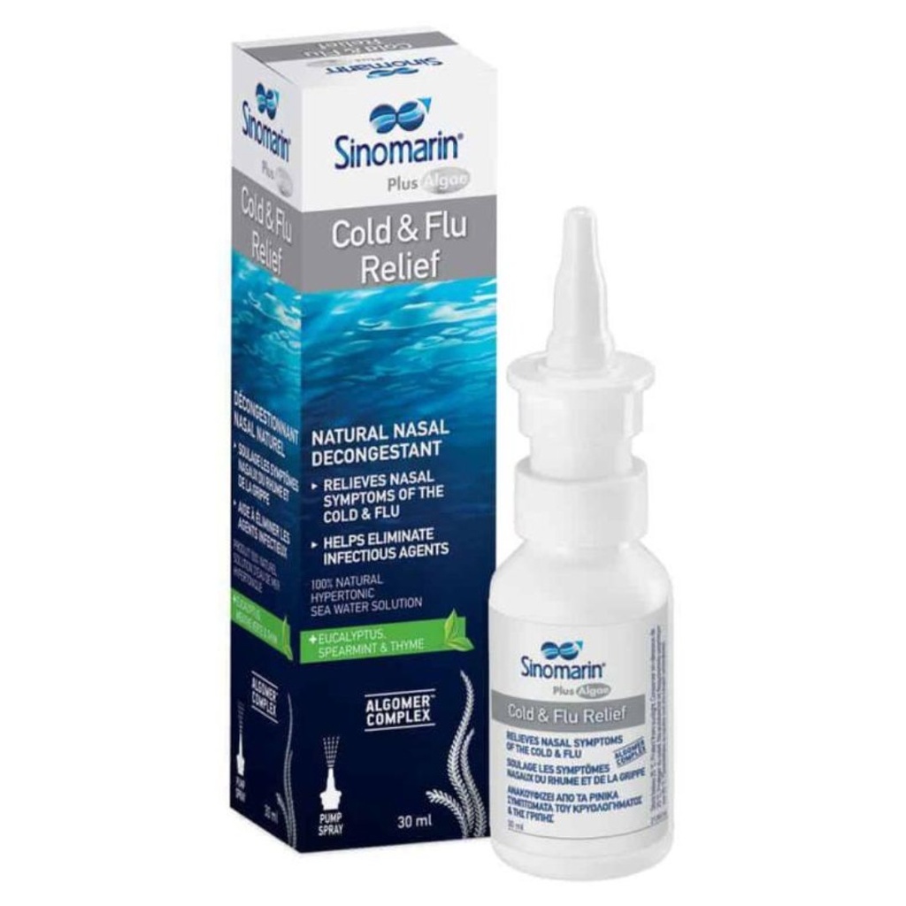 * Sinomarin Cold and Flu Relief Nasal Spray, 30ml