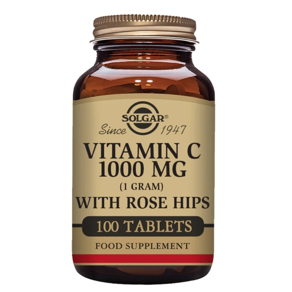 * Solgar  Vitamin C 1000mg With Rose Hips Capsules, 100's