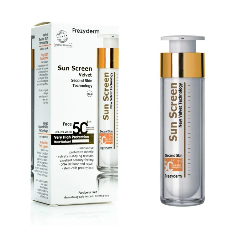 * Frezyderm Sun Screen Velvet SPF50+ Color Face Cream, 50ml
