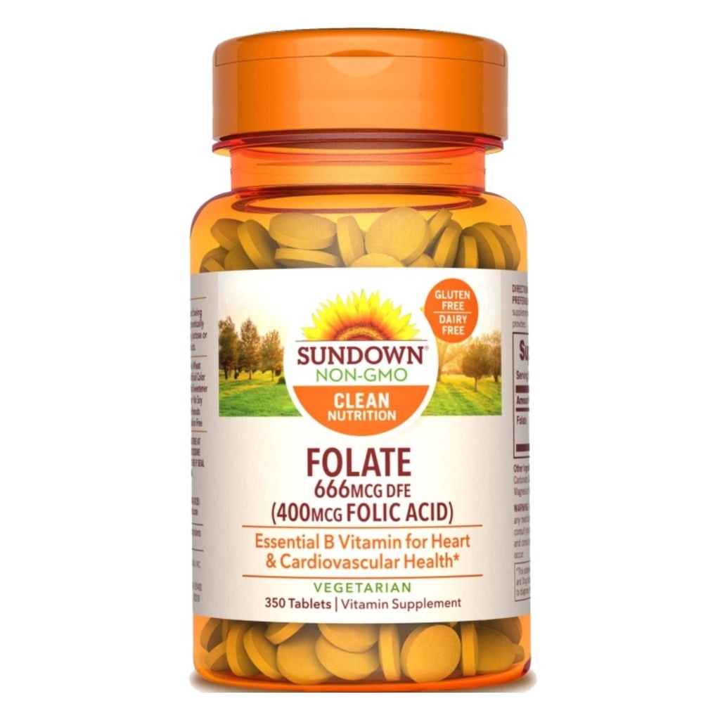 * Sundown Folic Acid 400mcg Tablets, 350's