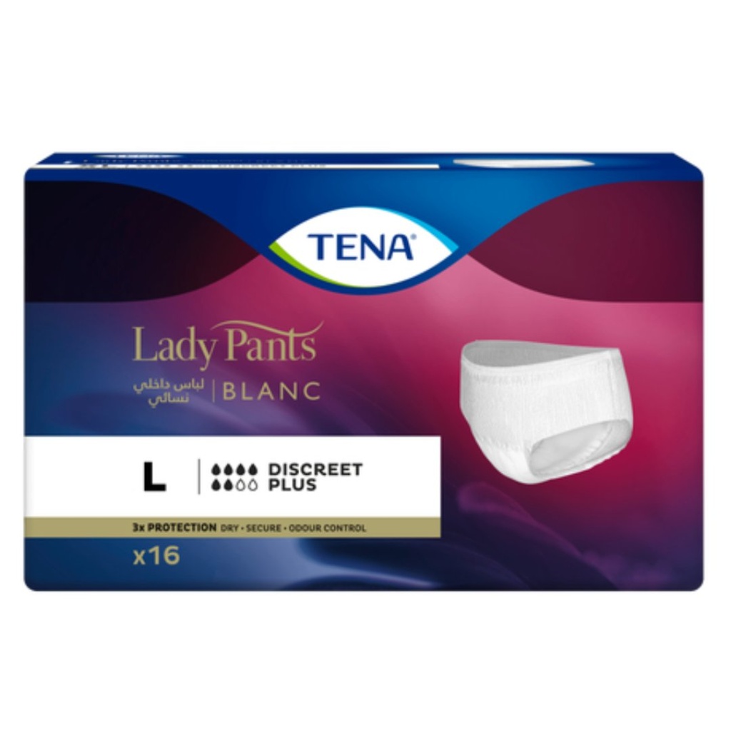 * Tena Lady Pants Blanc Discreet Plus Large, 16's