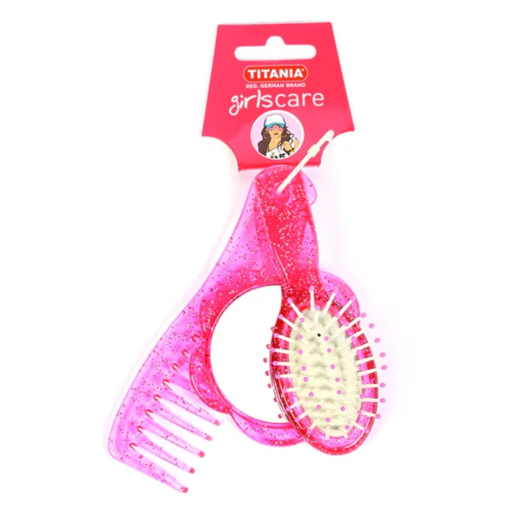 * Titania Kids Brush, Comb & Mirror Set - 1309