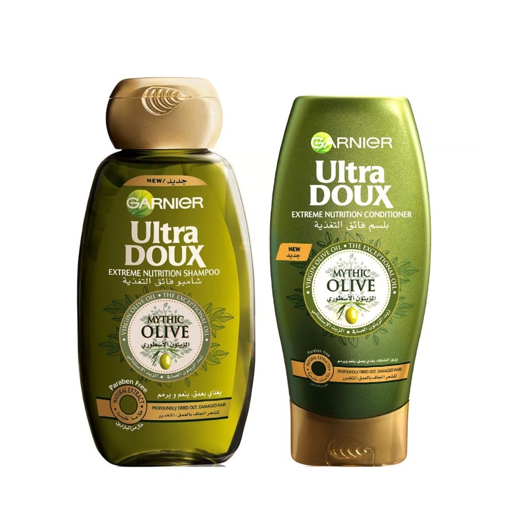 * Garnier Ultra Doux Mythic Oilve Shampoo + Conditioner, 360ml - OFFER