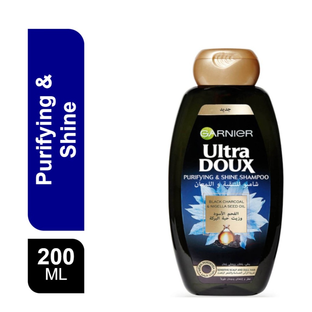 * Garnier Ultra Doux Shampoo Black Charcoal, 200ml