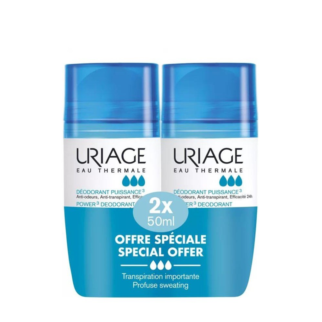 * Uriage Power 3 Roll On Deodorant, 2x50ml - OFFER