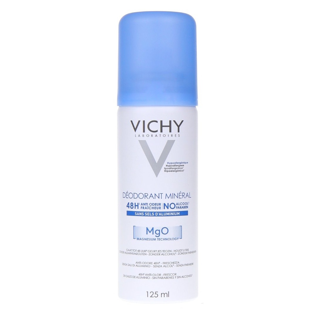 * Vichy Deodorant 48H Mineral Spray, 125ml - Blue