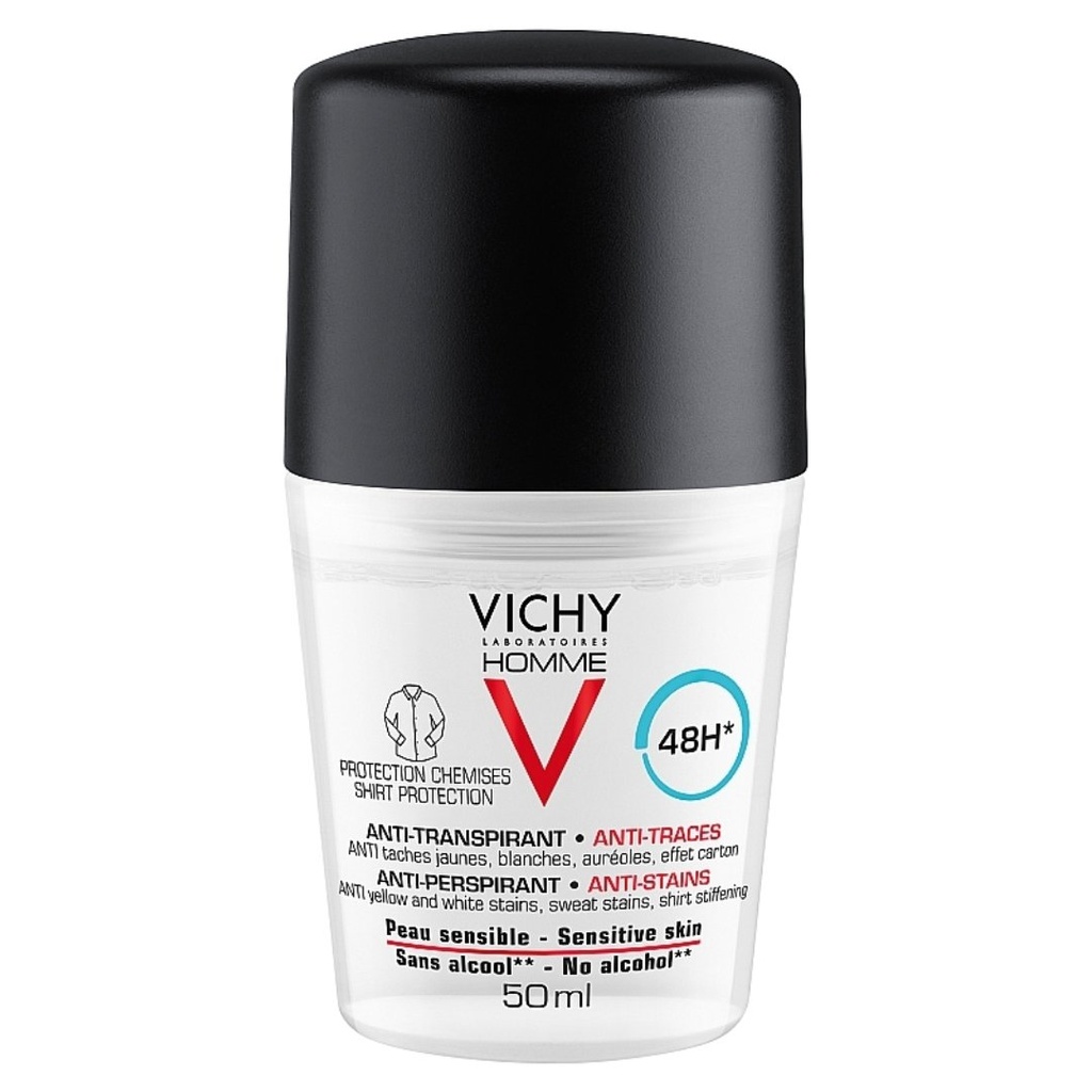 * Vichy Deodrant 48h Anti-Stains Roll-On, 50ml