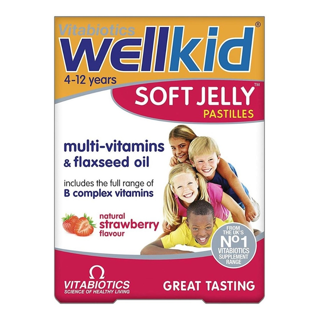 Vitabiotics Wellkid Strawberry Soft Jelly, 30's