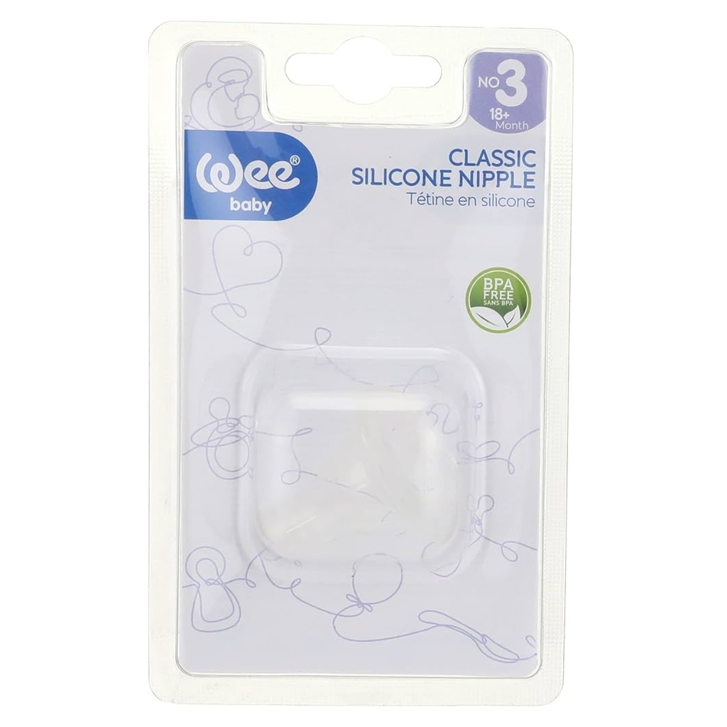 * Wee Classic Silicone Teat Fast Flow No3 - 822