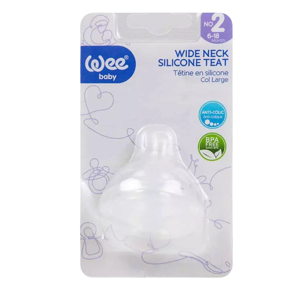 * Wee Wide Neck Silicone Teat No2 - 853-F