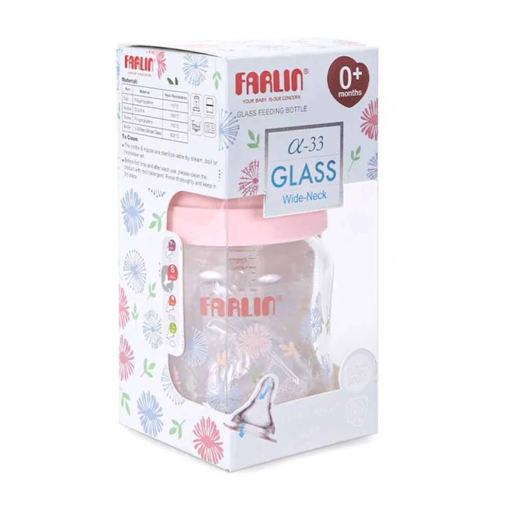 * Farlin Wide Neck Glass Feeder, 120ml