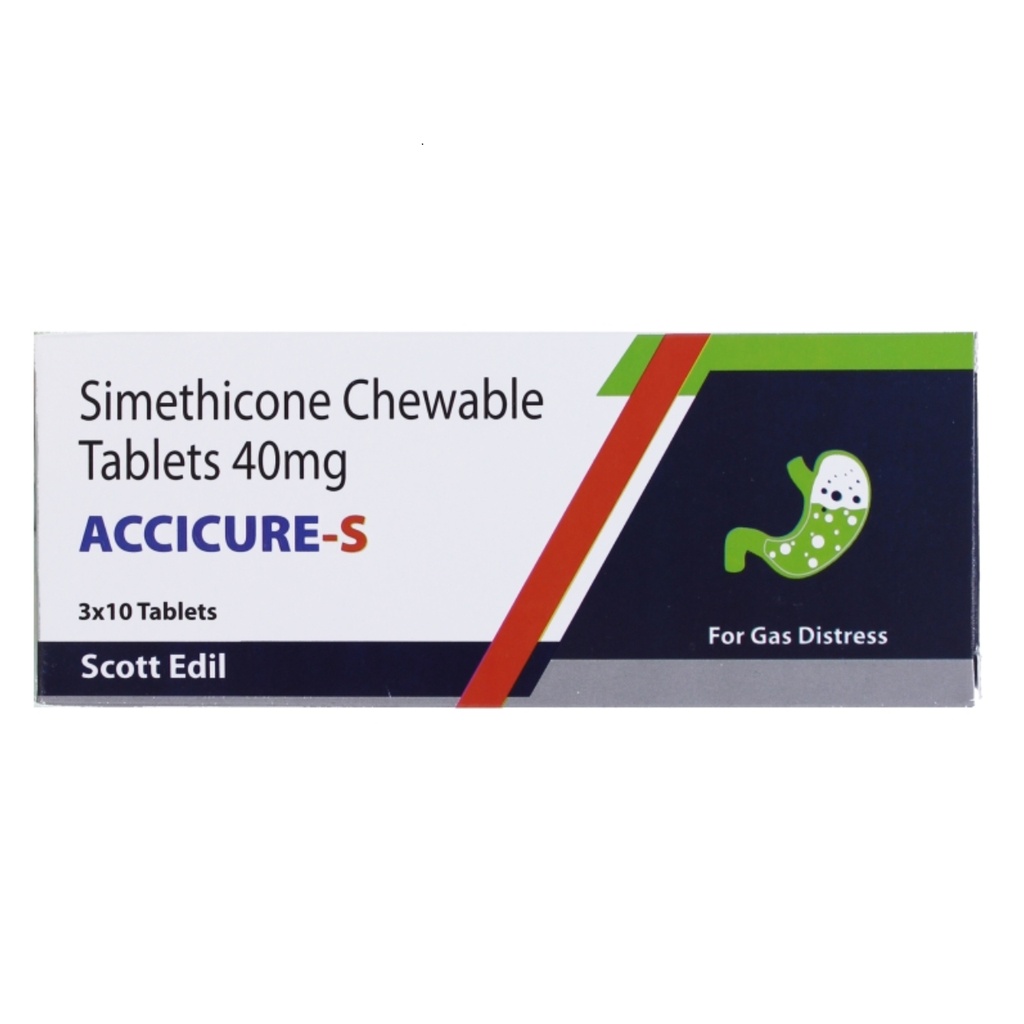 Accicure-S 40mg Chewable Tablets, 30's