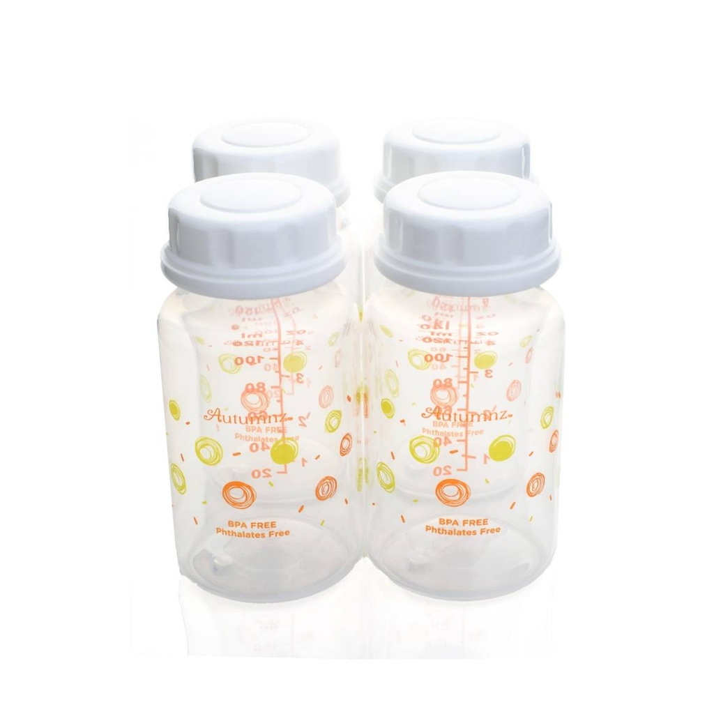 Amos Standard Neck Bottles For Breast Milk Storage, 4's