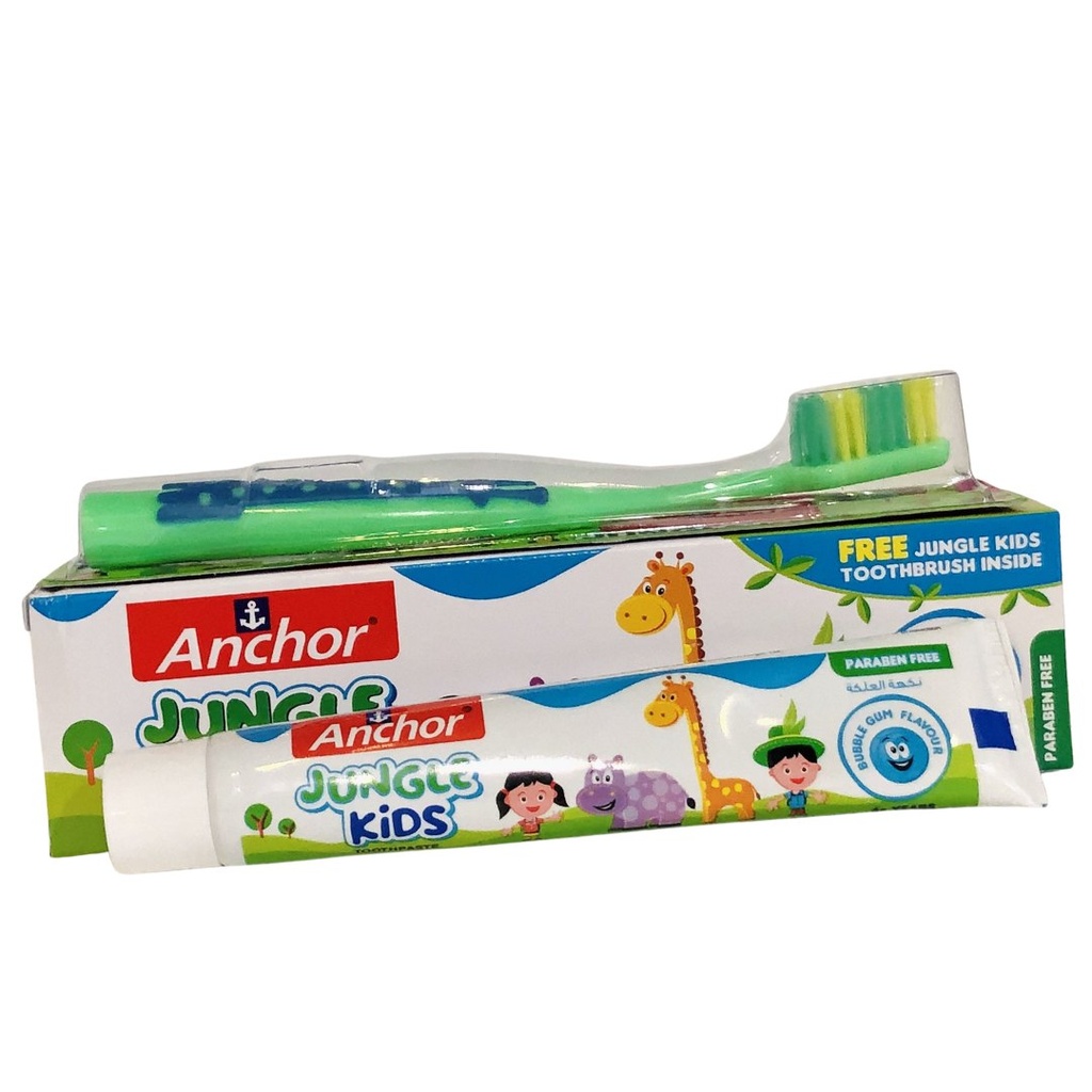 Anchor Kids Toothpaste Bubble Gum, 50g + Toothbrush - OFFER