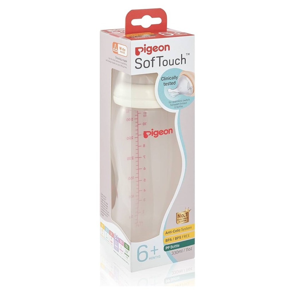 Pigeon Soft Touch Nursing Bottle, 330ml