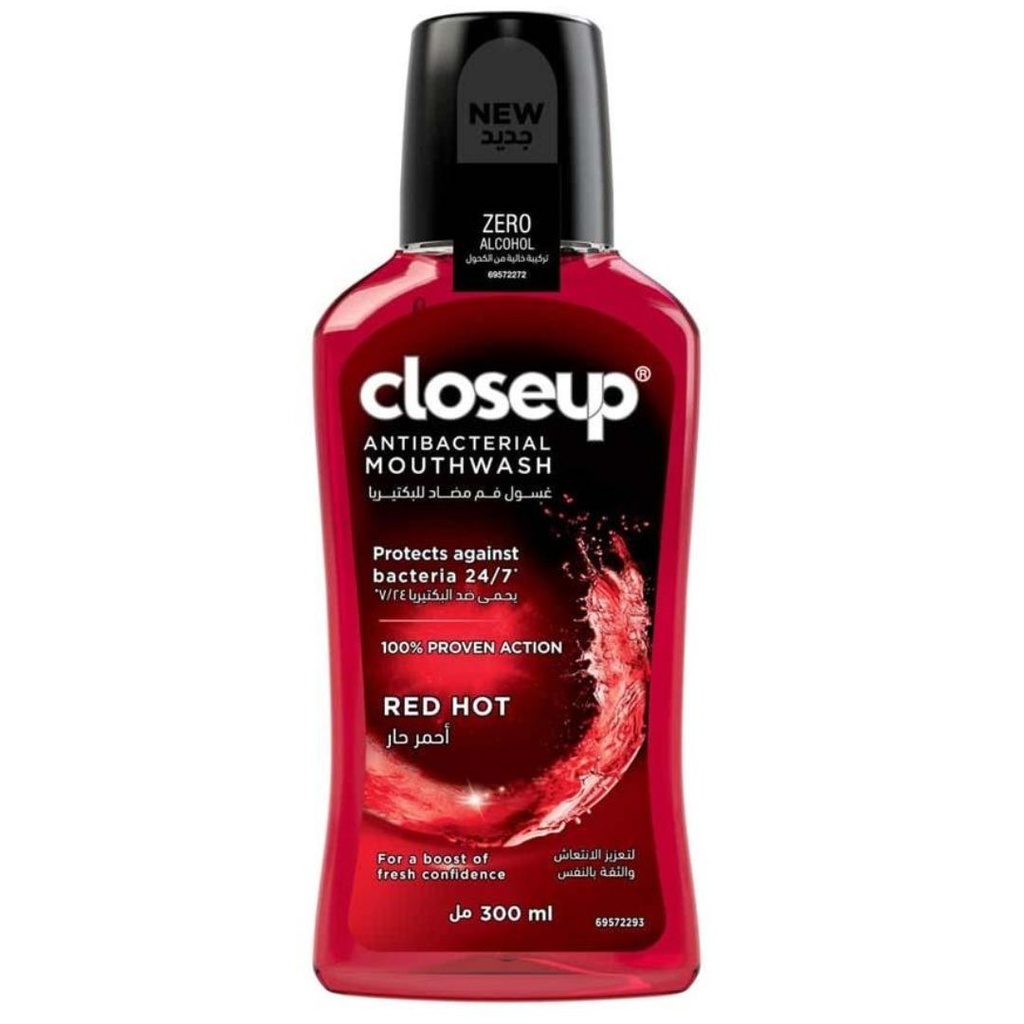 * Closeup Anti-Bacterial Red Hot Mouthwash, 300ml