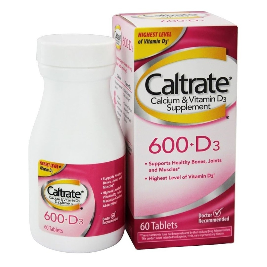Caltrate 600mg With Vit-D Tablets, 60's