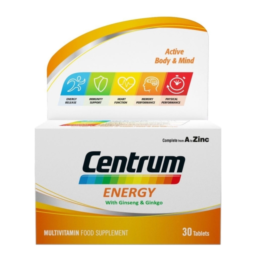 Centrum Energy Tablet, 30's - NEW