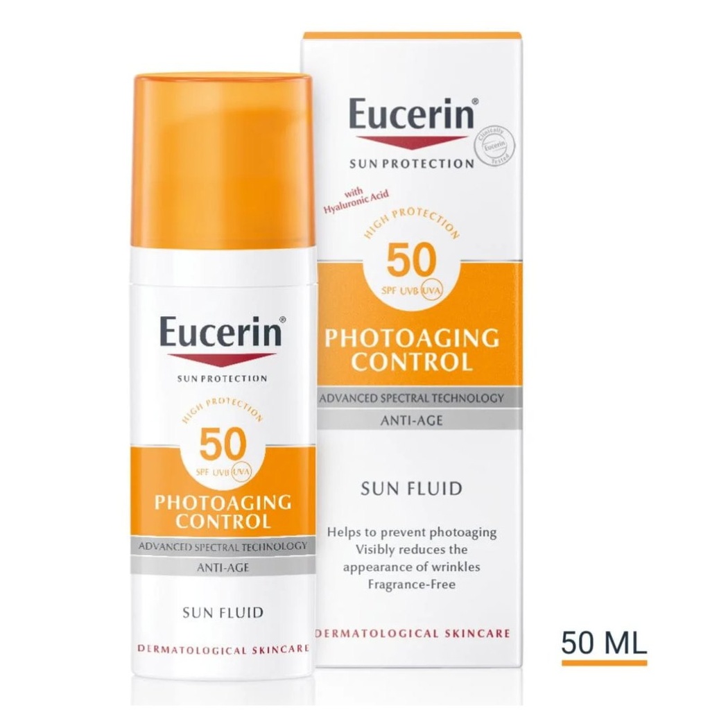Eucerin Photoageing Control SPF50 Sun Fluid, 50ml (1+1 Free)
