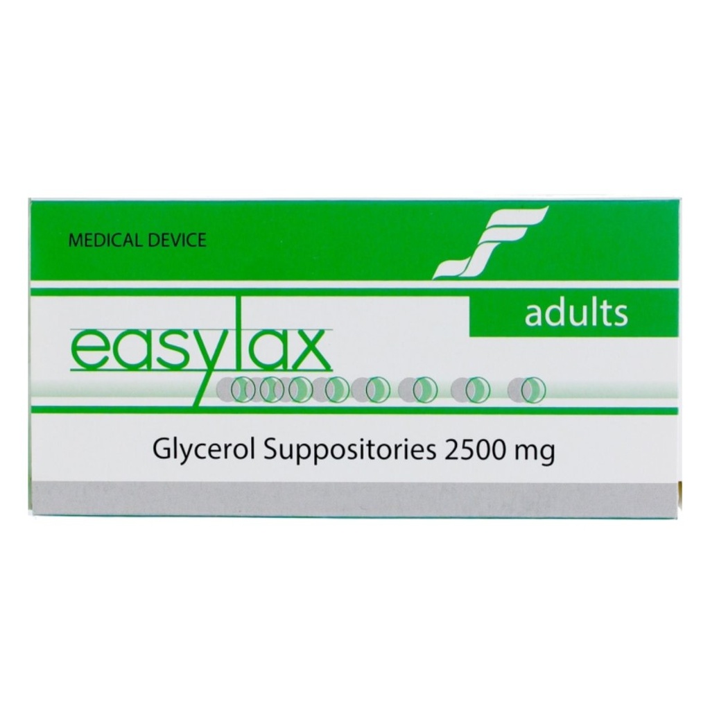 * Easylax Adult Laxative  2500mg Suppositories