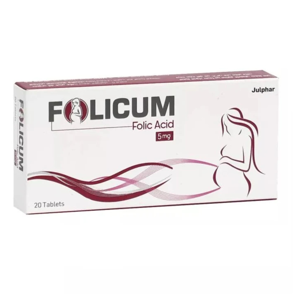 Folicum 5mg Tablets, 20's