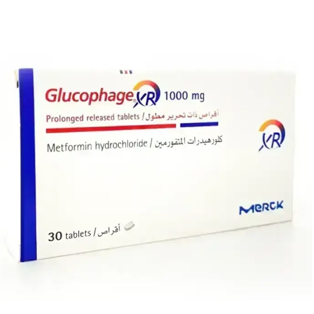 Glucophage XR 1000mg Tablets, 30's