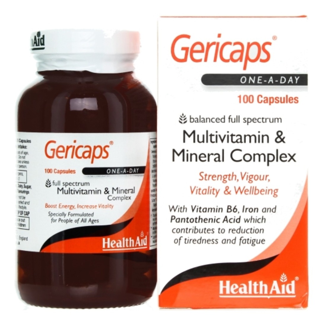 HealthAid Gericaps Multi-Vitamin Capsules, 100's