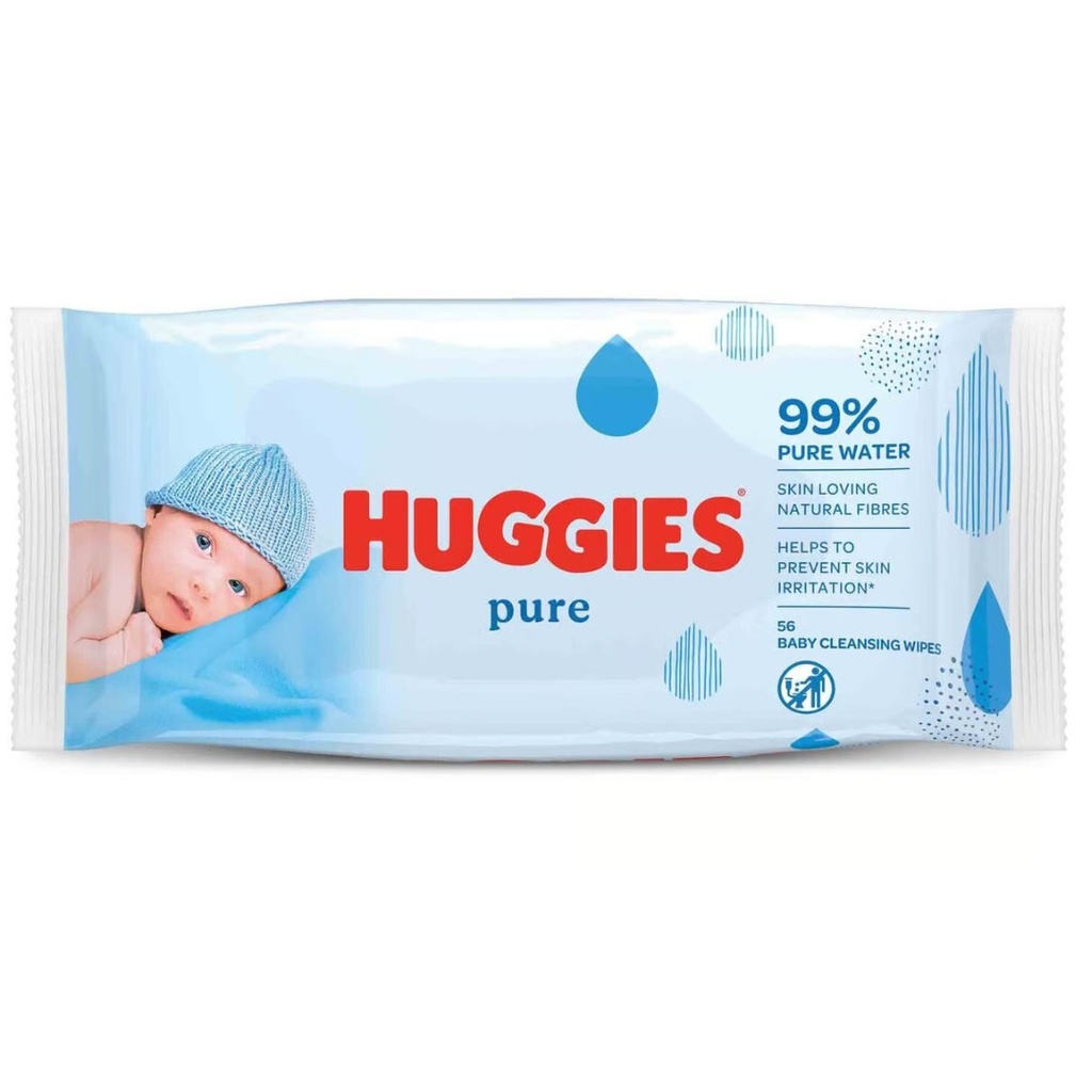 Huggies Baby Wipes Pure, 56's