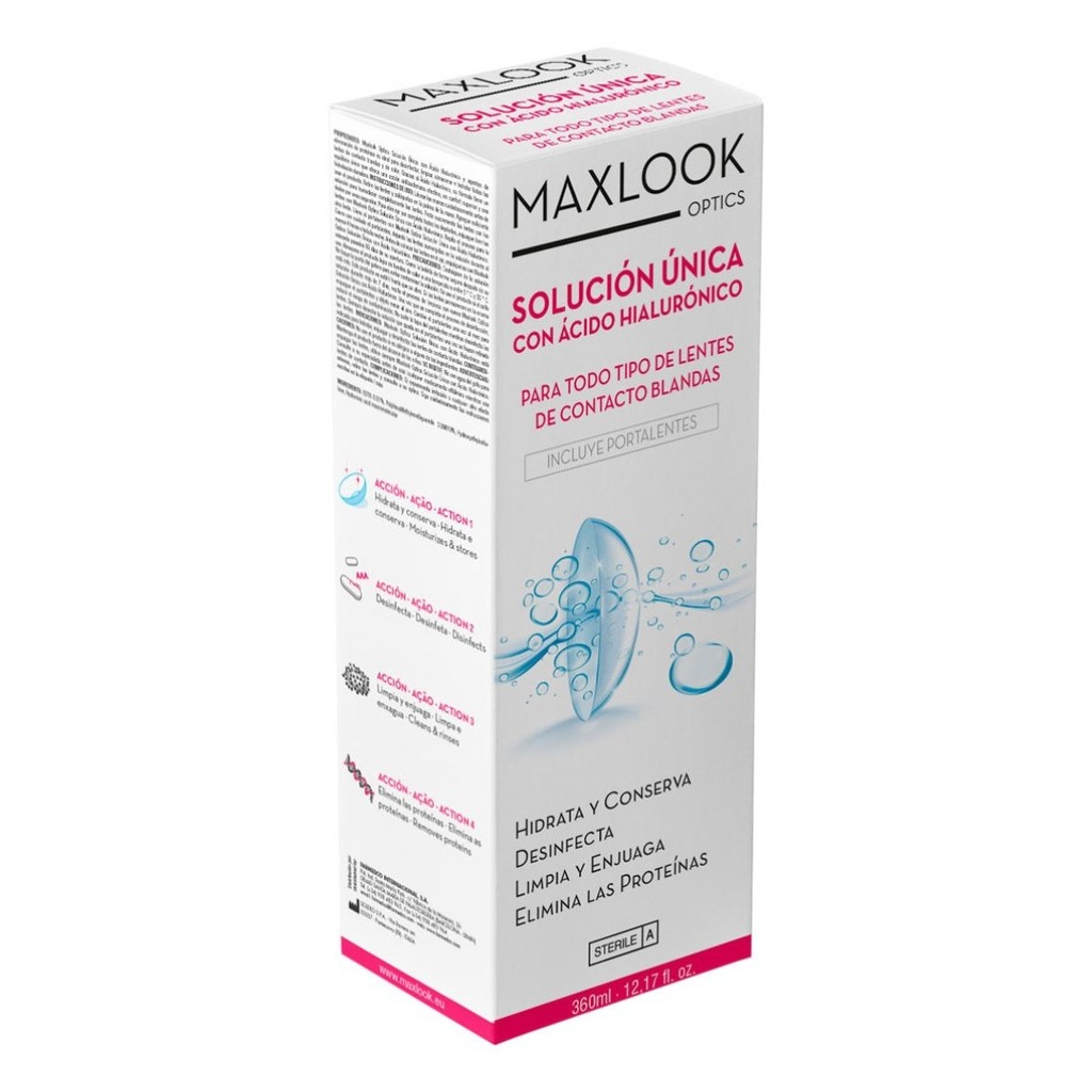 * MaxLook Moisturizing Red Lens Solution, 360ml