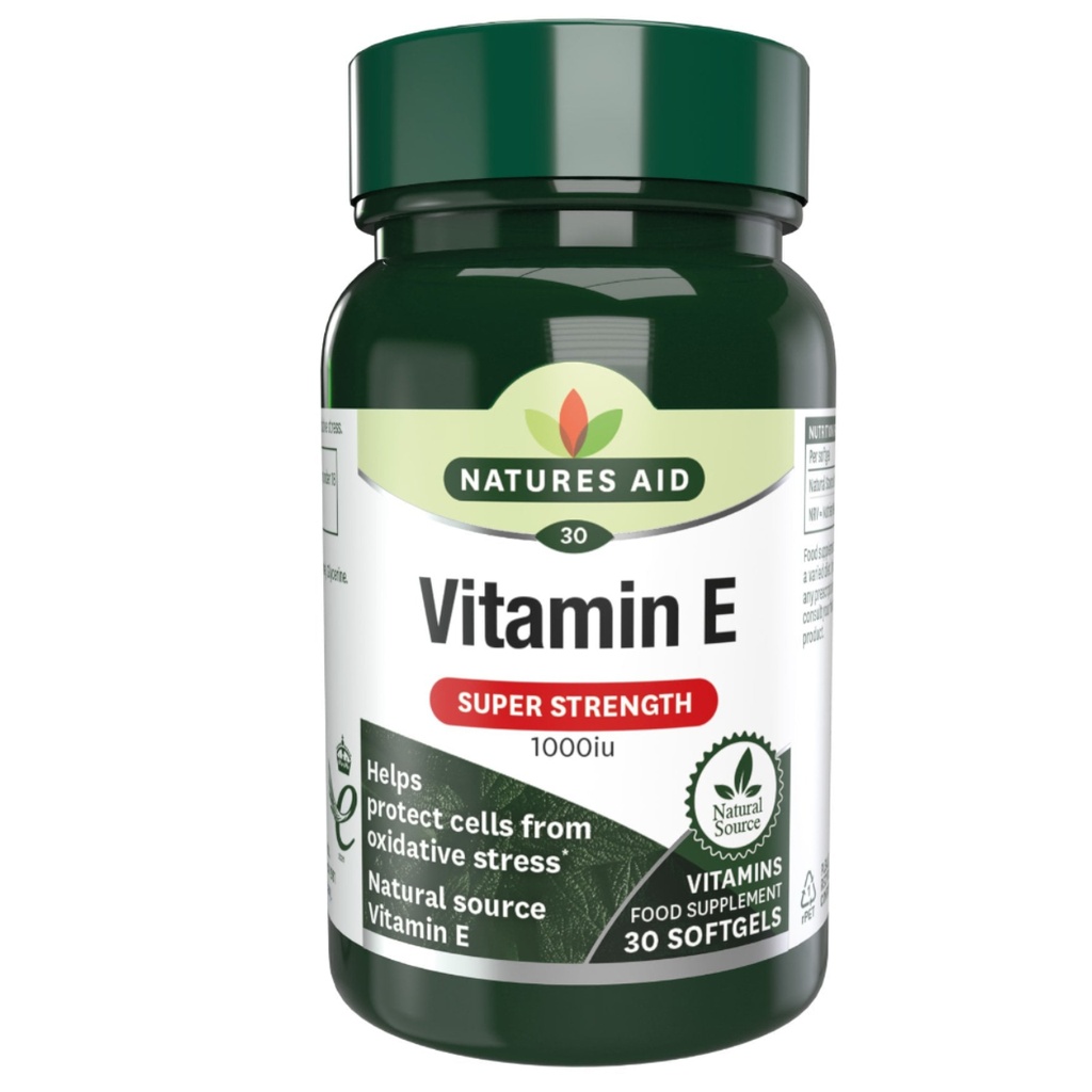 Natures Aid  Vitamin E 1000iu Softgels , 30's